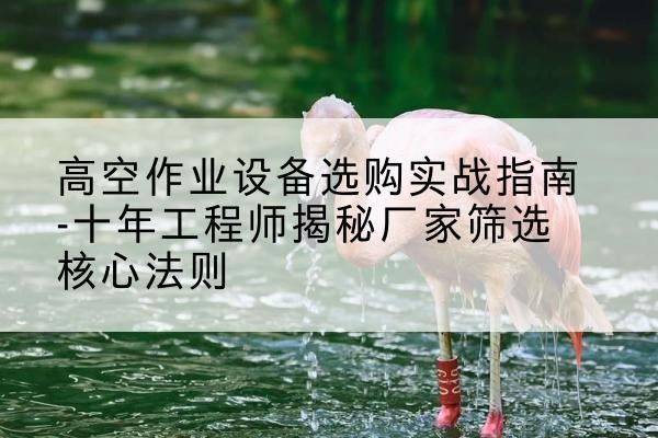 清水剪叉式升降机厂家-高空作业设备选购实战指南-十年工程师揭秘厂家筛选核心法则